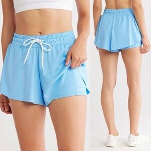 Women's Light Blue Athletic Shorts